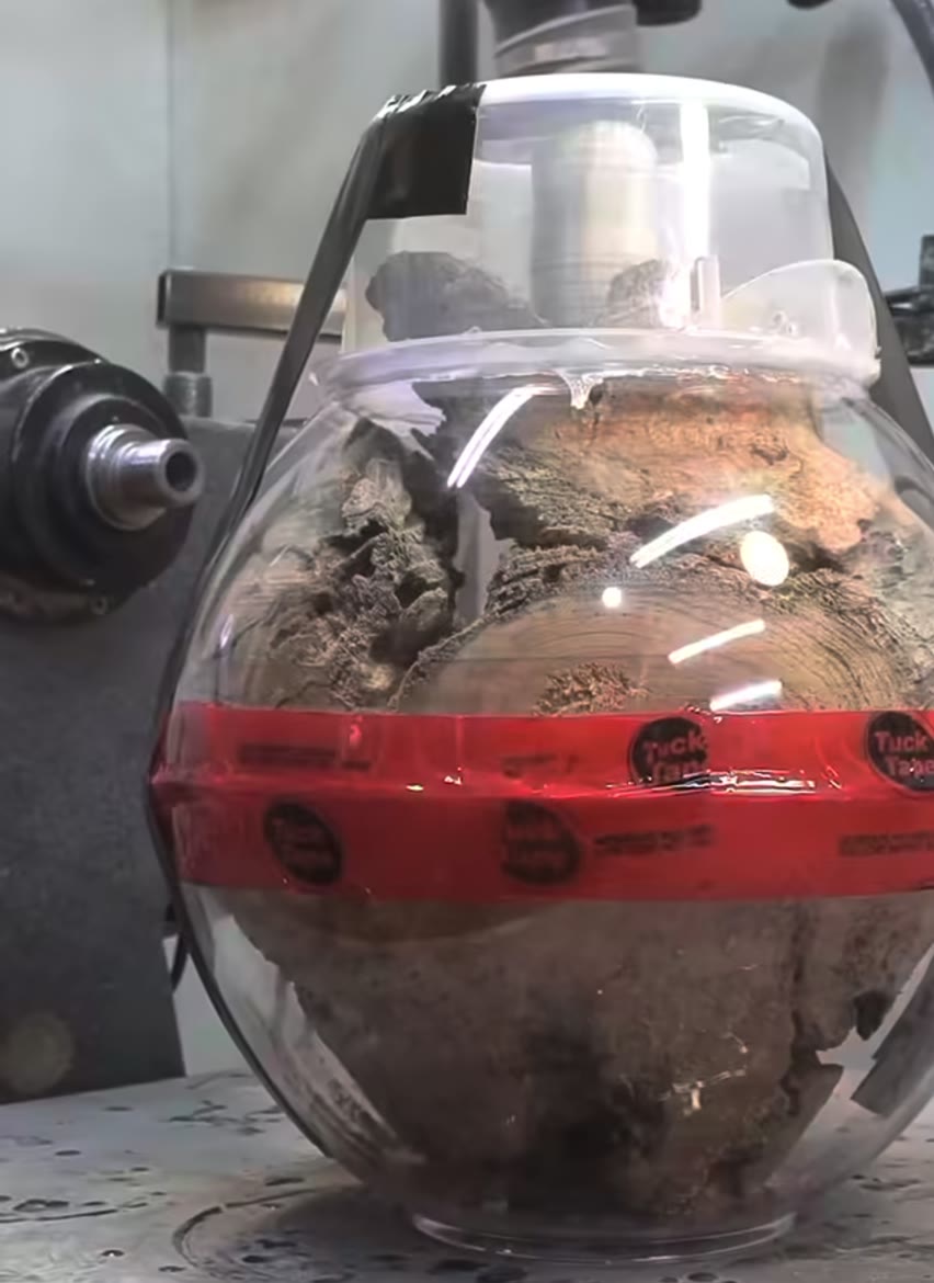 Soaked in resin in a pressure pot